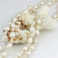 Multi-Size 4&8mm Rice Shape 60" Long Freshwater Cultured Pearl Necklace